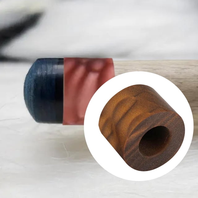 Palo de billar, casquillo de tubo, herramienta de reparación, casquillo de taco de billar compacto y ligero para Accesorios de reparación de tacos de Marrón