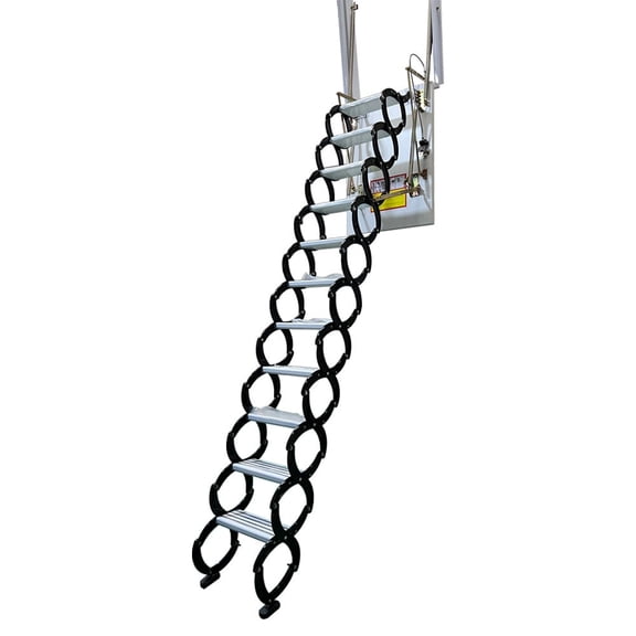 Techtongda Side-mounted Loft Wall Ladder Stairs Hidden Attic Telescopic Folding Ladder Black