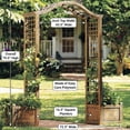 thumbnail image 3 of BrylaneHome Garden Arch Arbor Trellis with 2 Planter Boxes for Flowers and Climbing Vines, 3 of 4