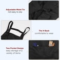 thumbnail image 4 of Unique Bargains H Style Apron Kitchen Cooking Aprons Long Artist Painting Apron with 2 Pockets Black, 4 of 5