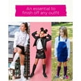 thumbnail image 5 of MeMoi Jazzy Jeweled Cotton Blend Knee Socks - Girls - Female, 8, Charcoal, 5 of 7