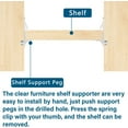 thumbnail image 2 of 20pcs Plastic Locking Shelf Support Pegs,6.9mm Shelf Pins,Self-Locking Bracket Clips,Clear Shelf Pegs for for Kitchen Cabinet Furniture Book Shelves,6.9mm Peg x 3/4" Thick Shelves, 2 of 7