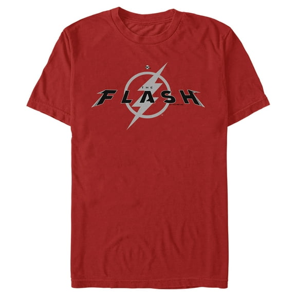 Men's The Flash Black Official Logo  Graphic Tee Red Medium