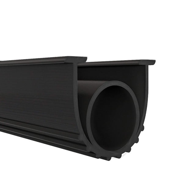 DGSL Garage Door Seals Bottom Rubber Weather Stripping Kit Seal Strip Replacement,Universal Weatherproof Threshold Buffering Sealing Rubber 5/16 inch T Ends, 3 3/4 Inch Width (10 Ft, Black) C63