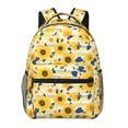 thumbnail image 1 of Easygdp Navy Blue Leaf Sunflower Mochila Ergonómica Versátil para Laptop - Múltiples Bolsillos, Correas Ajustables, Unisex para Escuela, Viajes y Actividades al Aire Libre-One Size, 1 of 5