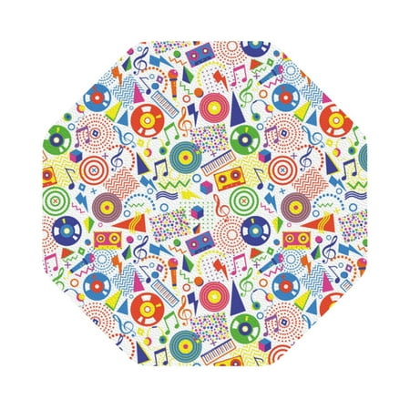 

Matuu Retro Musi Disco for Cup Coasters Set of 6 Leather Coasters Desk Coasters for Office Measures 4” x 4” Octagon