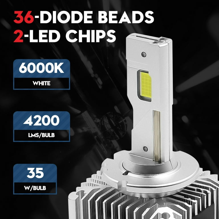 VEHICODE D1S D1R LED Headlight Bulb 85V 35W 6000K White Low Beam