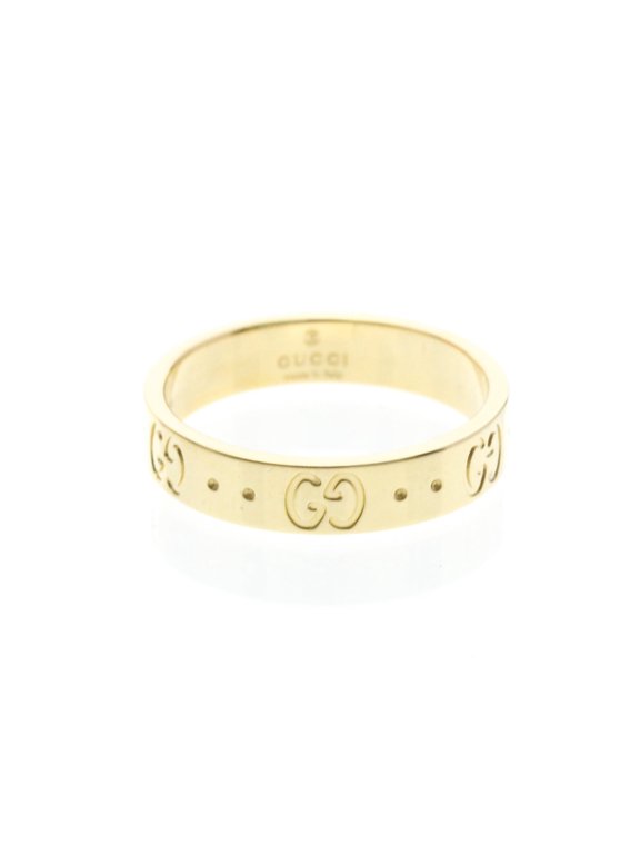 Pre-Owned Gucci Icon Ring Yellow Gold (18K) Fashion No Stone Band Ring Gold
