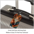 thumbnail image 3 of Square 2Pack PU Leather Chinese God of Wealth Cruise Luggage Tag with Privacy Cover and Name ID Tag for Travel Handbags Backpacks Luggage Tags, 3 of 6