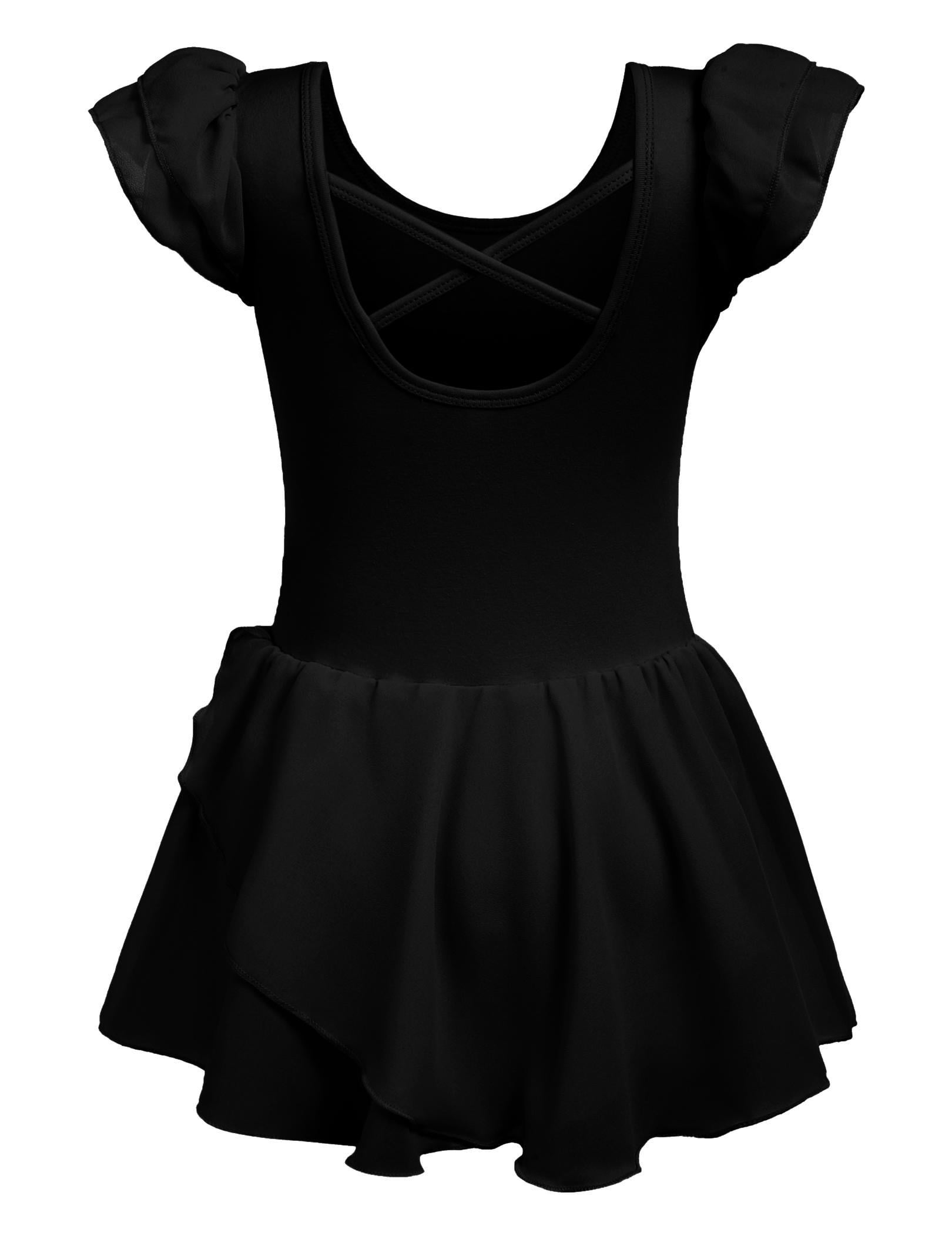 Ballet Leotards for Girls Ruffle Sleeve Dance Gymnastic Leotard Dress