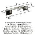 thumbnail image 5 of Amerock Highland Ridge Polished Nickel 9 inch (229mm) Towel Bar, 5 of 7
