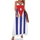 thumbnail image 1 of Vestido sin mangas con bandera cubana, vestido de noche para mujer, vestidos de ceremonia, vestidos de verano, vestido lindo, 1 of 7