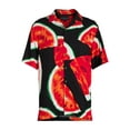 thumbnail image 5 of No Boundaries Men's Print Button Up Shirt with Short Sleeves, Sizes XS-3XL, 5 of 5