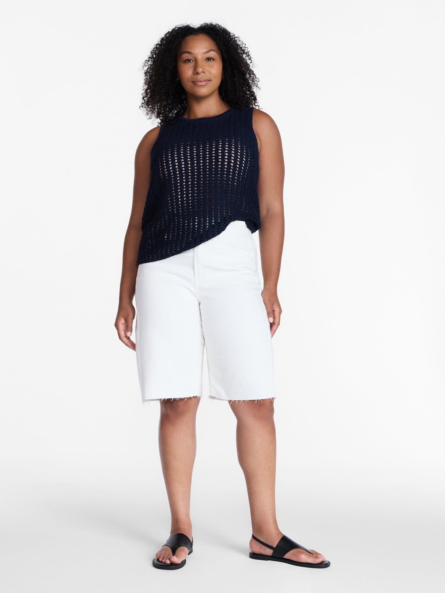 Time and Tru Women's Barrel Bermuda Shorts, Sizes 0-20