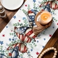 thumbnail image 4 of Table Runners 90 Inches Long, Navy Blue Butterfly 4th of July Cotton Linen Kitchen Dining Coffee Table Runner for Party Home Decor, Independence Day Star Tabletop Dresser Scarves Runner 13x90 Inch, 4 of 9