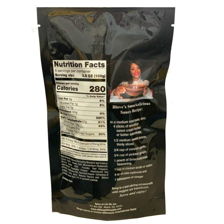 Bloveslife Smackalicious Sauce Seasoning Mix (Spicy), 9.04 Ounce