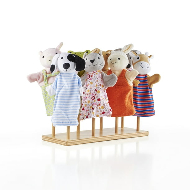 Guidecraft Wooden Puppet Stand Store and Display Puppet Stand