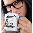 thumbnail image 2 of 3drose, Blockland Face, 15oz Two-tone Blue Mug, 2 of 6