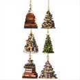 thumbnail image 1 of Colgante de Estantería con Forma de Árbol de Navidad, Adornos Colgantes de Navidad, Adornos de Libros para Navidad, 1 of 8