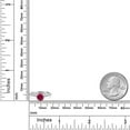 thumbnail image 6 of Gem Stone King 925 Silver and 10K Yellow Gold Red Created Ruby and Lab Grown Diamond Engagement Ring for Women | 1.18 Cttw | Round 6MM | Gemstone July Birthstone | Size 6, 6 of 6
