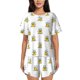 thumbnail image 1 of Fotbe Rubber Duck Showe Conjunto de Pijama Estampado para Mujer, 2 Piezas, Ropa de Dormir con Camiseta de Manga Corta y Shorts Suaves-XX-Large, 1 of 6