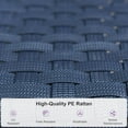 thumbnail image 3 of PURPLE LEAF Outdoor Chaise Lounge Set, Patio Wicker Poolside Chairs with Adjustable Backrest, Aluminum Sun Loungers for Garden, Backyard, Poolside ，Navy Blue, 3 of 6