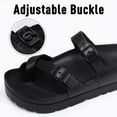 thumbnail image 5 of Litfun Slides for Women Thick Soles Slide Sandals with Arch Support Adjustable Buckle Platform Sandals, Black, 10-10.5, 5 of 8