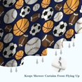 thumbnail image 6 of Baseball Football Pattern Shower Curtain 36"x72" ,Bathroom Decorative Shower Curtains Set with 12 Hooks,Modern Waterproof Washable Shower Curtain, 6 of 6