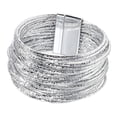thumbnail image 4 of Pulsera para mujer, regalo, fácil de llevar, con cierre magnético, accesorios de moda, zinc. Plata, 4 of 8
