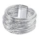 thumbnail image 4 of Pulsera de mujer tipo brazalete premium, accesorios para atuendos, fácil de usar, regalo, brazalete versátil con cierre, elegante Plata, 4 of 8