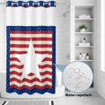 thumbnail image 3 of No Hook Shower Curtain with Built-in Rings - Patriotic American Star Pattern Washable Waterproof Fabric Bathroom Curtains for Hotel,Rentals, Stall 54 X 78 Inch , Red White Striped, 3 of 8