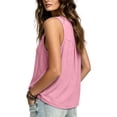 thumbnail image 4 of Hvogkswy Tank Tops for Women Solid Deep V-Neck Sleeveless Linen Tops Soft Lightweight Beach Vacation Casual Summer Tops, 4 of 7