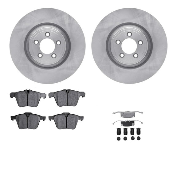 Dynamic Friction Company Front Brake Rotors with 5000 Advanced Brake Pads includes Hardware 6512-20098