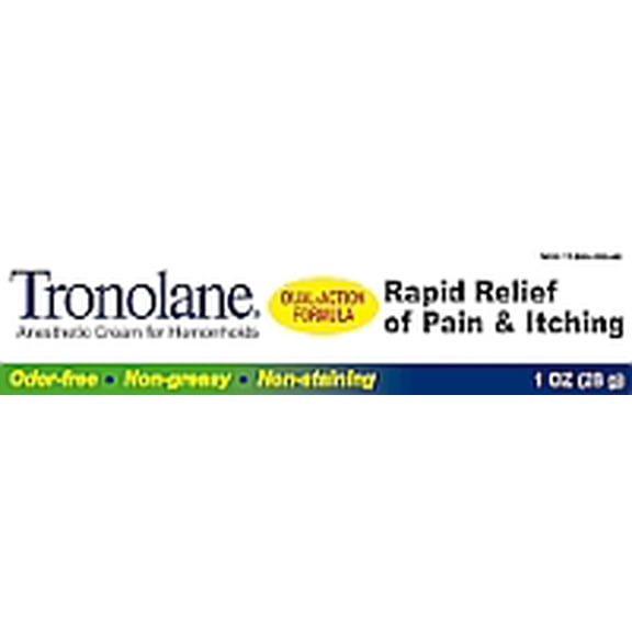 Tronolane Anesthetic Cream for Hemorrhoids 1 oz (Pack of 2)