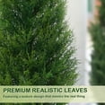 thumbnail image 7 of ROMSWI 2 Pack 3FT Artificial Cedar Topiary Trees with Full Realistic Leaves, Faux Plants for Home Front Door Porch Patio Garden, 7 of 7