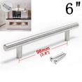 thumbnail image 4 of Lohoms 30 Pack 6 inches Stainless Steel T Bar, Kitchen Door Cabinet Handles Pull Knobs T Bar, Brushed Cupboard Drawer Pulls, 6", 4 of 9