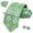 01# Light Green(4-piece), variant on Clip Tie Sets for Mens Red Plaid Necktie Woven Checkered Handkerchief Clip Necktie Set Wedding Party