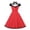 Red, variant on QUYUON Women Vintage Cocktail Halter Dress Polka Dot Print Retro Cocktail Party Swing Dress Button Front Tie Knot Back Tea Dress Wedding Guest A-Line Prom Dress Style D-6444 Purple XL