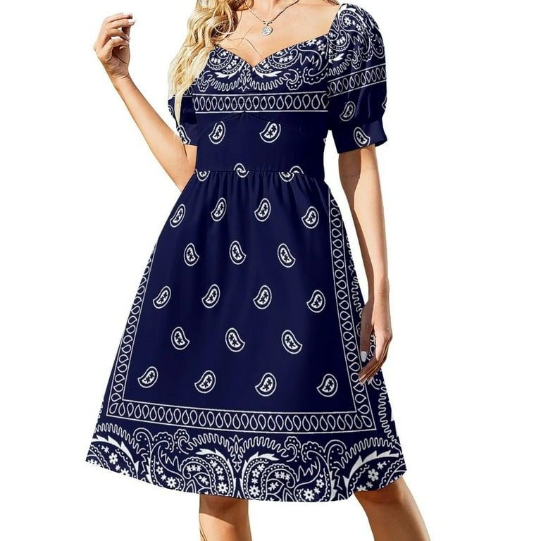 Bandana - Navy Blue Dress dress summer wedding dresses for woman luxury  dresses - Walmart.com