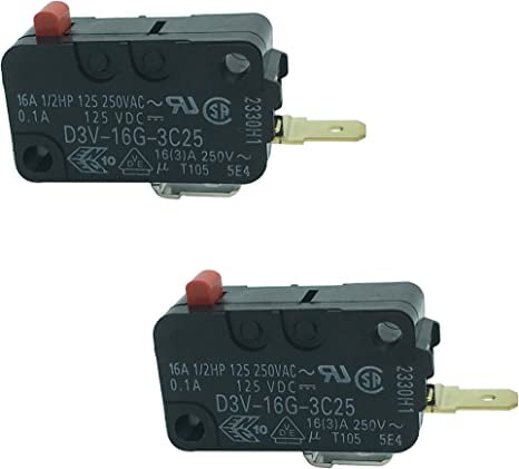 WB24X829 Microwave Door Switch BY TMT ecactly fits for Samsung 3405-001034 GE Kenmore SZM-V16-FD-63 2 pack