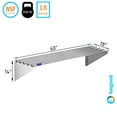 thumbnail image 3 of AmGood 60" Long X 18" Deep Stainless Steel Tubular Wall Shelf | NSF Certified | Appliance & Equipment Metal Shelving, 3 of 4