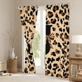 thumbnail image 3 of Castle Fairy Leopard Bow Letter J Blackout Curtains Set of 2 (52x84 Each) for Girls,Animal Cheetah Window Curtains, 3 of 6