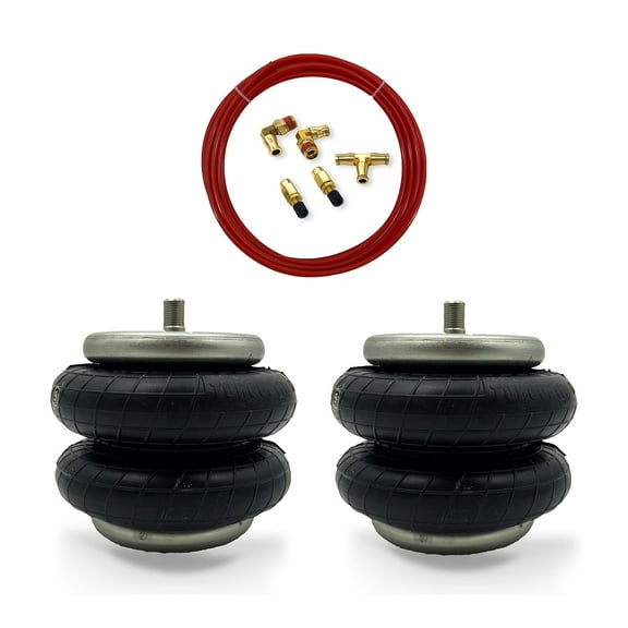 Pair Torque Air Spring Replaces W21-760-6766 & One Air Line Service Kit 1/8 NPT