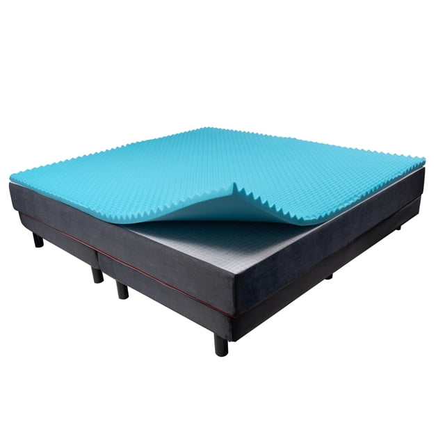 Colchoneta Cool Wave Azul - Matrimonial – Coloca Sobre El Colchón – Memory Foam Colchoneta Cool Wave