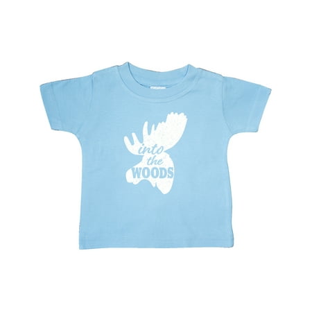 

Inktastic Moose Head Silhouette Into The Woods Gift Baby Boy or Baby Girl T-Shirt