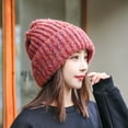 thumbnail image 3 of YooGuoGuo Loose Oversized Woolen Hat With A Large Head And A Small Face For Women In Autumn And Winter, Exaggerated Warmth, Thick Knitted Pile Up Hat Trend, 3 of 9