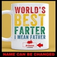 thumbnail image 2 of Personalized World's Best Farter I Mean Father Funny Dad Mugs Birthday Fathers Day Christmas Thanksgiving Gifts from Son Daughter Best Dad Gift 11 oz 15 Oz Ceramic Coffee Mug (1 Kid), 2 of 7