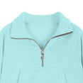 thumbnail image 7 of TAmten Girls Half Zip Sweatshirt Long Sleeve Pullover Crop Tops Kids Lightweight Fashion Winter Clothes(Sky Blue,2-3 Years), 7 of 7