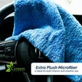 thumbnail image 4 of GREEN LIFESTYLE Microfiber Cleaning Cloth 6 Pack, Borderless Microfiber Towel, Rags for Cleaning, Microfiber Towels for Cars, (16" x 16", Blue), 4 of 7