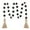 Black White, variant on Homerr Wooden Beads Thanksgiving Wooden Bead Decorations Bead Garland Farmhouse Beads with Tassels Boho Beads Tiered Tray Vase Window Shelf Decorative Beads Home Decor